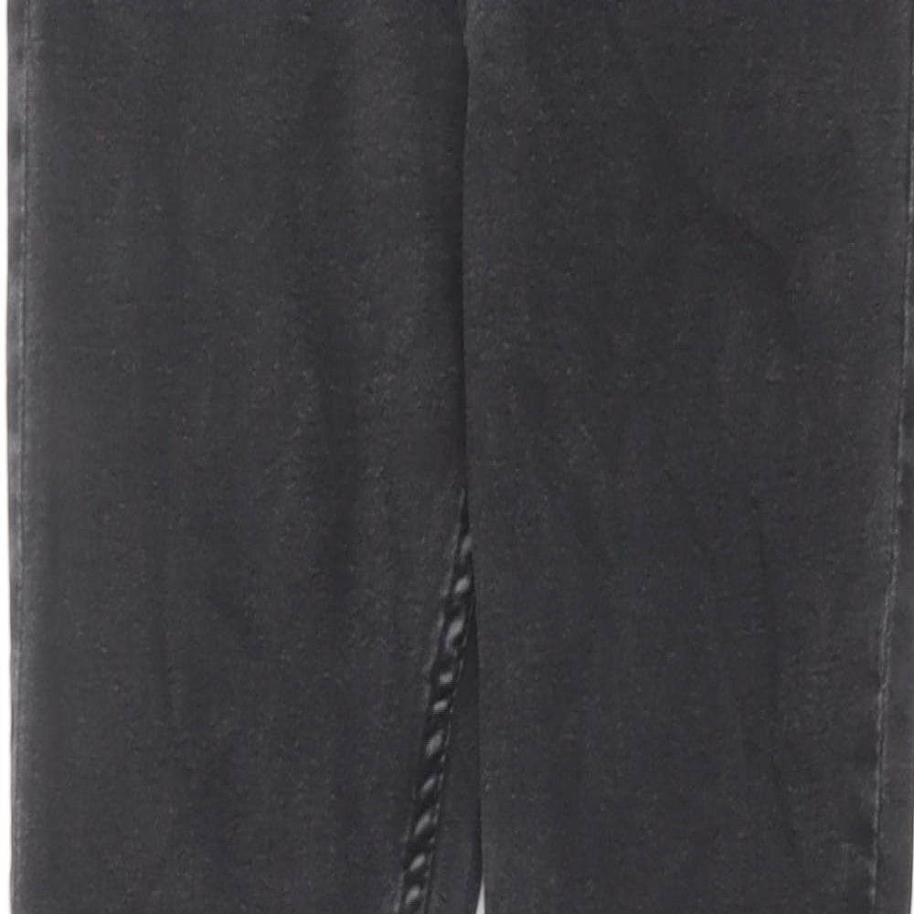 Peacocks Boys Black Cotton Skinny Jeans Size 12-13 Years Regular Zip