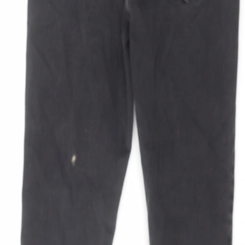 Peacocks Boys Black Cotton Skinny Jeans Size 12-13 Years Regular Zip