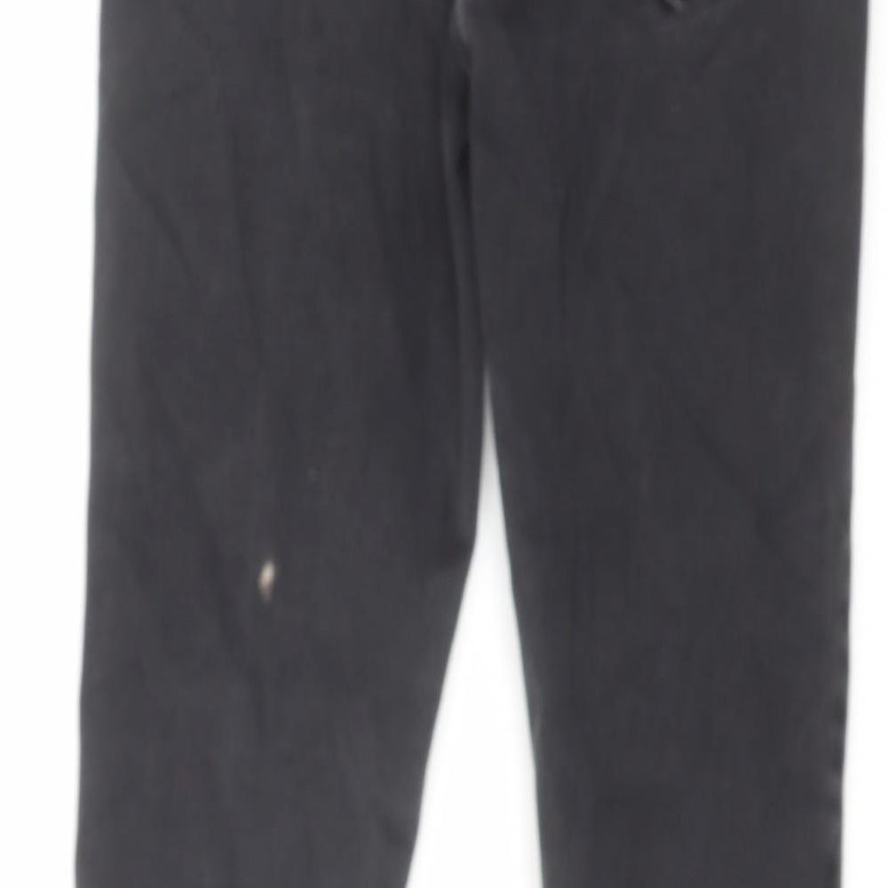 Peacocks Boys Black Cotton Skinny Jeans Size 12-13 Years Regular Zip