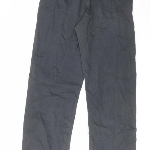 Timberland Mens Blue Striped Cotton Chino Trousers Size 33 in L32 in Regular Zip