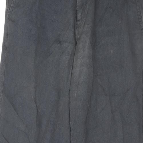 Timberland Mens Blue Striped Cotton Chino Trousers Size 33 in L32 in Regular Zip