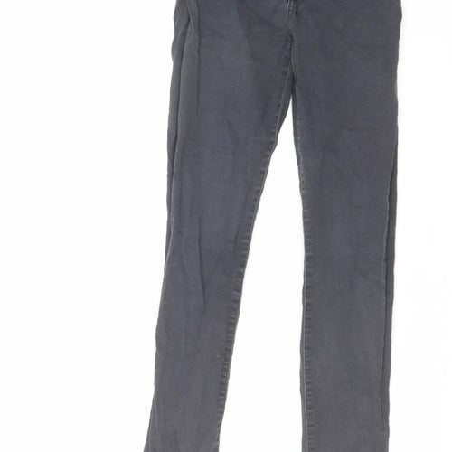 H&M Womens Blue Cotton Skinny Jeans Size 10 L29 in Regular Zip