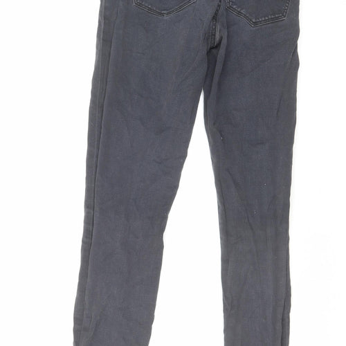 H&M Womens Blue Cotton Skinny Jeans Size 10 L29 in Regular Zip
