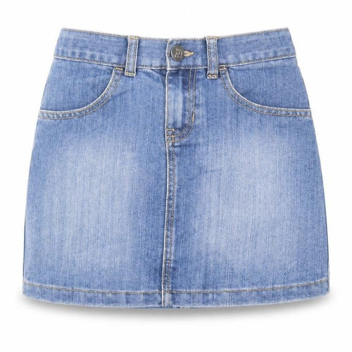 Est. 1989 Girls Blue Cotton Mini Skirt Size 10 Years Regular Zip