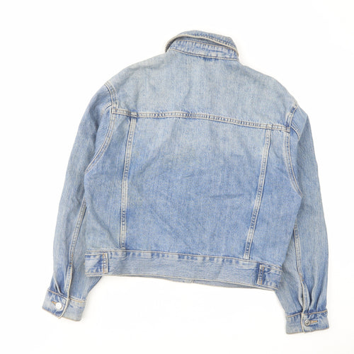 Topshop Womens Blue Jacket Size 8 Button