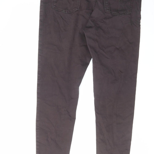 Marks and Spencer Womens Brown Cotton Jegging Jeans Size 16 L28 in Regular
