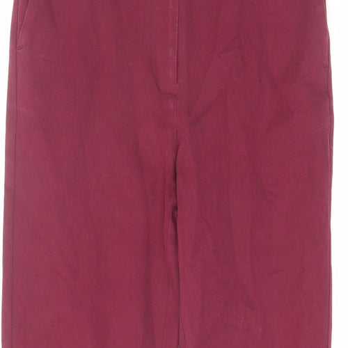 Autograph Womens Purple Cotton Dress Pants Trousers Size 6 L23 in Regular Zip
