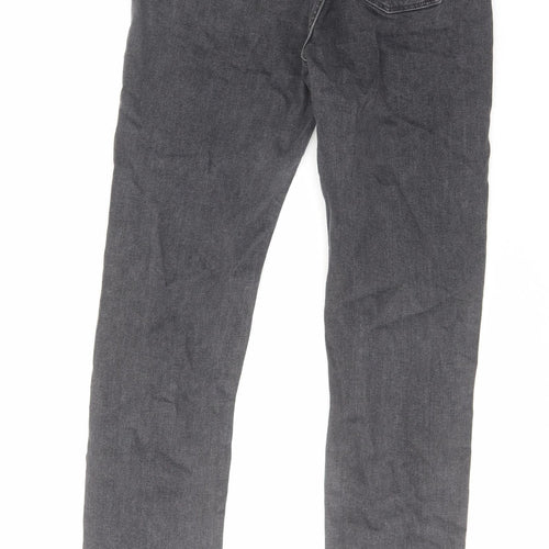 Primark Womens Grey Cotton Skinny Jeans Size 12 L30 in Regular Zip