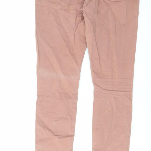 Denim & Co. Womens Pink Cotton Skinny Jeans Size 12 L32 in Regular Zip