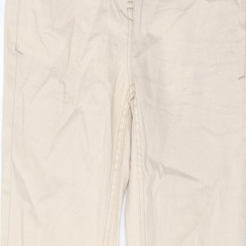 NEXT Womens Beige Cotton Skinny Jeans Size 6 L27 in Regular Zip