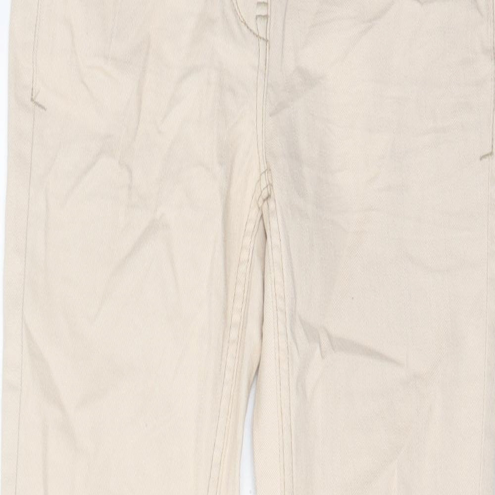 NEXT Womens Beige Cotton Skinny Jeans Size 6 L27 in Regular Zip
