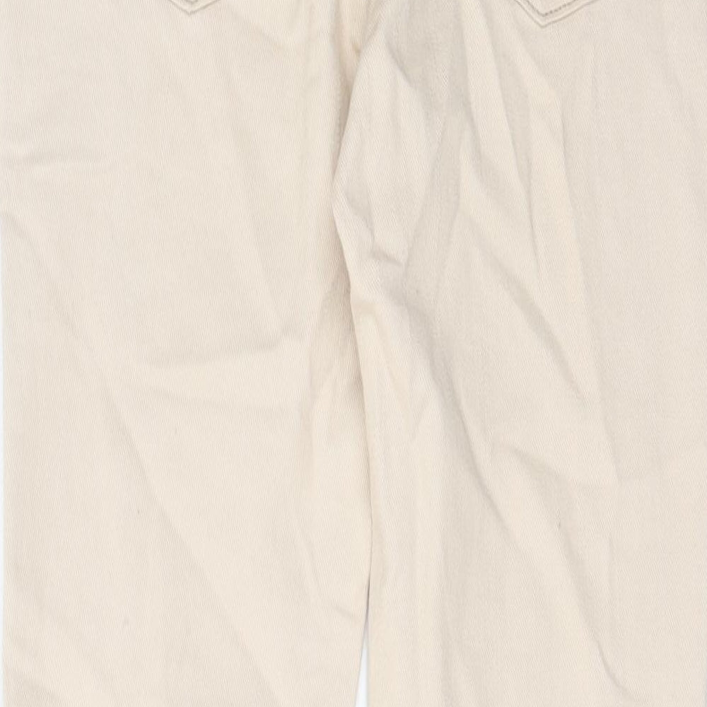 NEXT Womens Beige Cotton Skinny Jeans Size 6 L27 in Regular Zip
