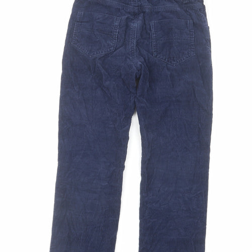 John Lewis Boys Blue Cotton Chino Trousers Size 9 Years Regular Zip