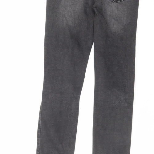 New Look Womens Grey Cotton Skinny Jeans Size 8 L31 in Regular Zip