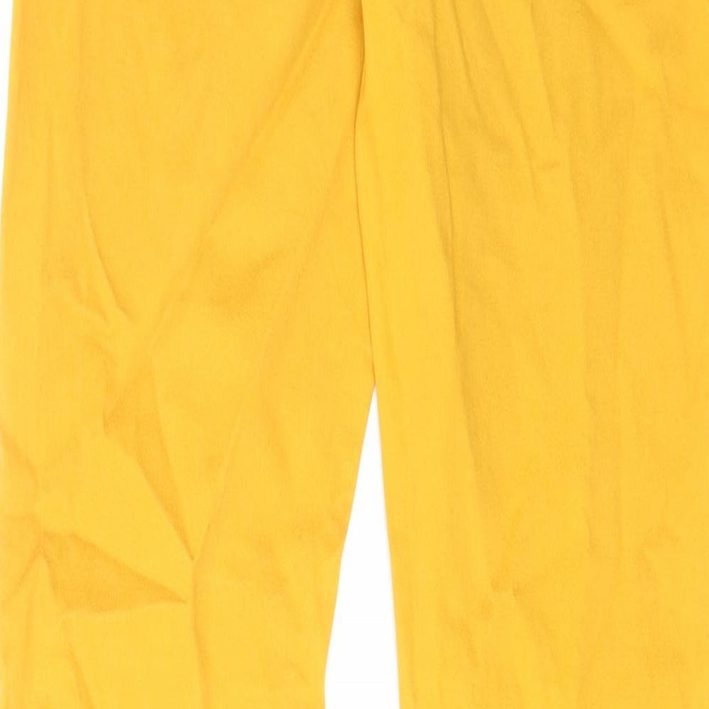 Denim & Co. Womens Yellow Cotton Skinny Jeans Size 10 L31 in Regular Zip