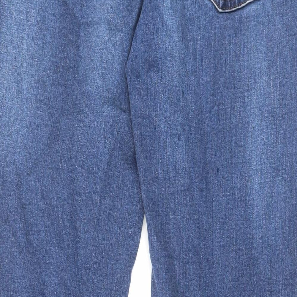 NEXT Boys Blue Cotton Straight Jeans Size 14 Years Regular Zip