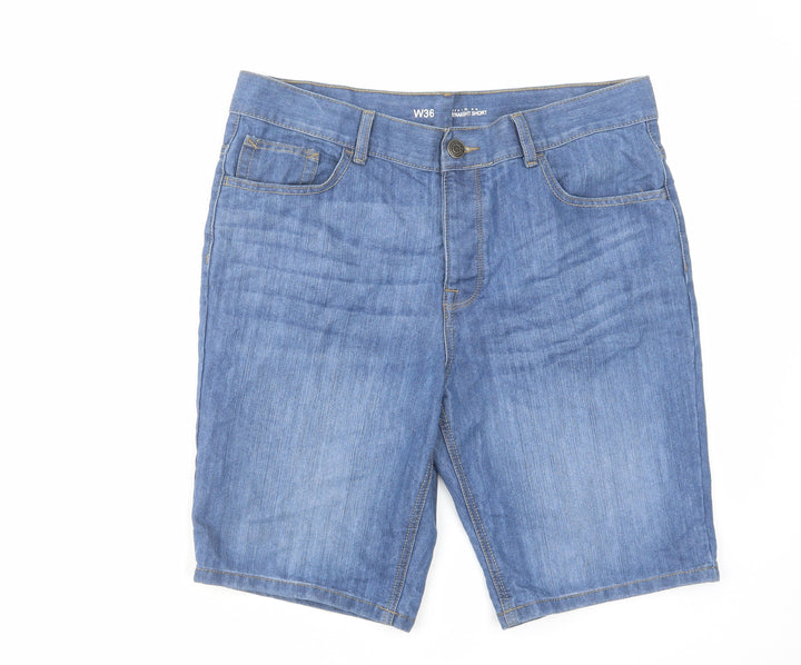 Denim & Co. Mens Blue Cotton Chino Shorts Size 36 in L11 in Regular Button
