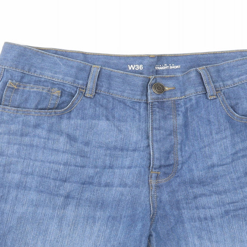 Denim & Co. Mens Blue Cotton Chino Shorts Size 36 in L11 in Regular Button