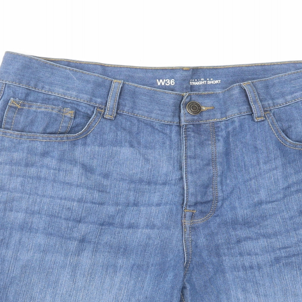 Denim & Co. Mens Blue Cotton Chino Shorts Size 36 in L11 in Regular Button