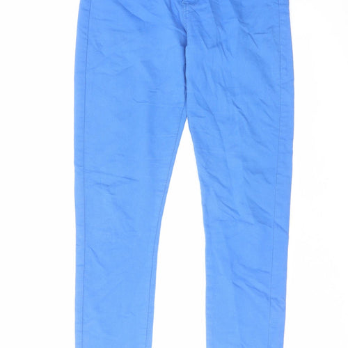 Denim & Co. Womens Blue Cotton Skinny Jeans Size 10 L28 in Regular Zip