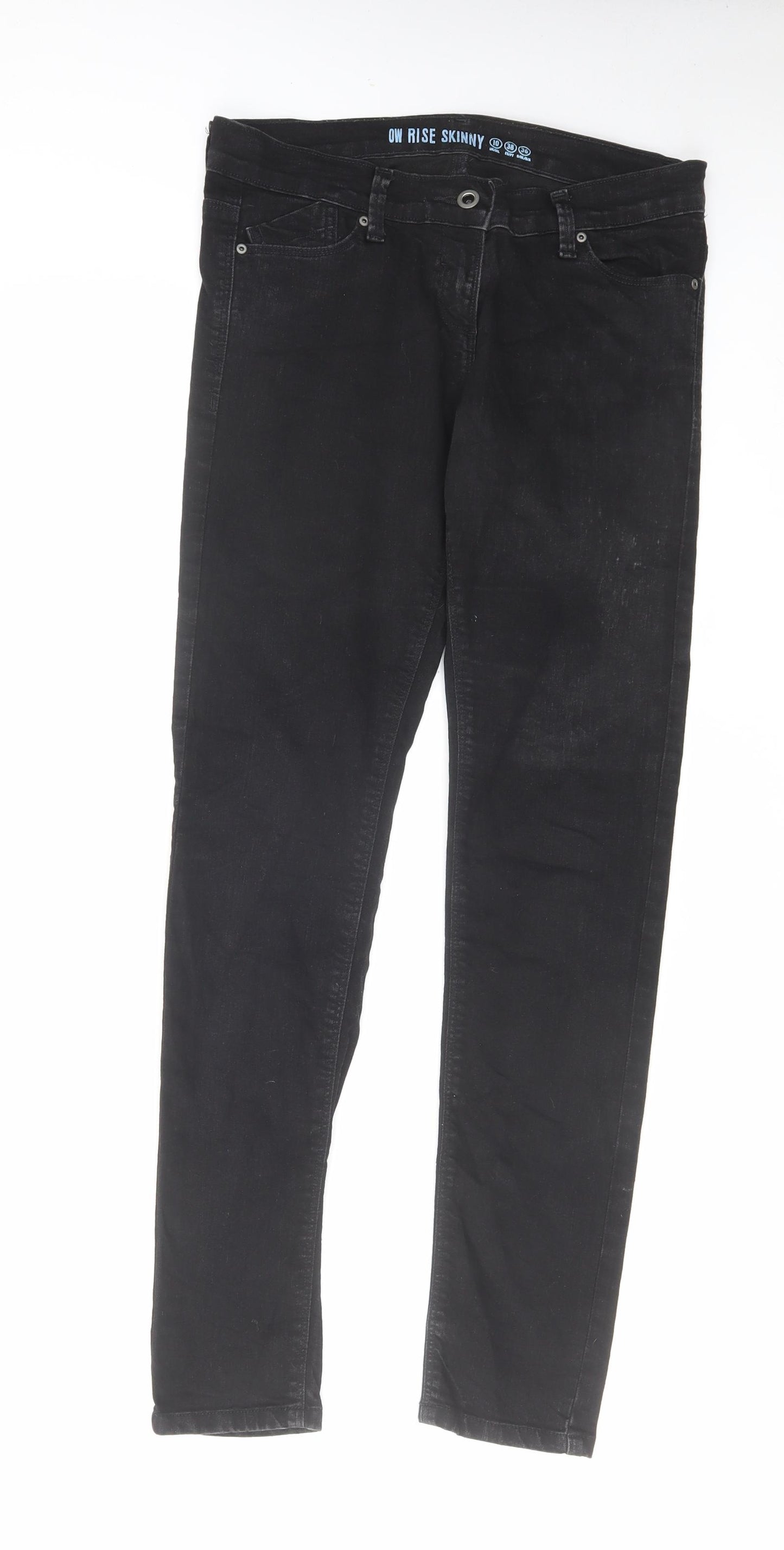 Denim & Co. Womens Black Cotton Skinny Jeans Size 10 L30 in Regular Zip