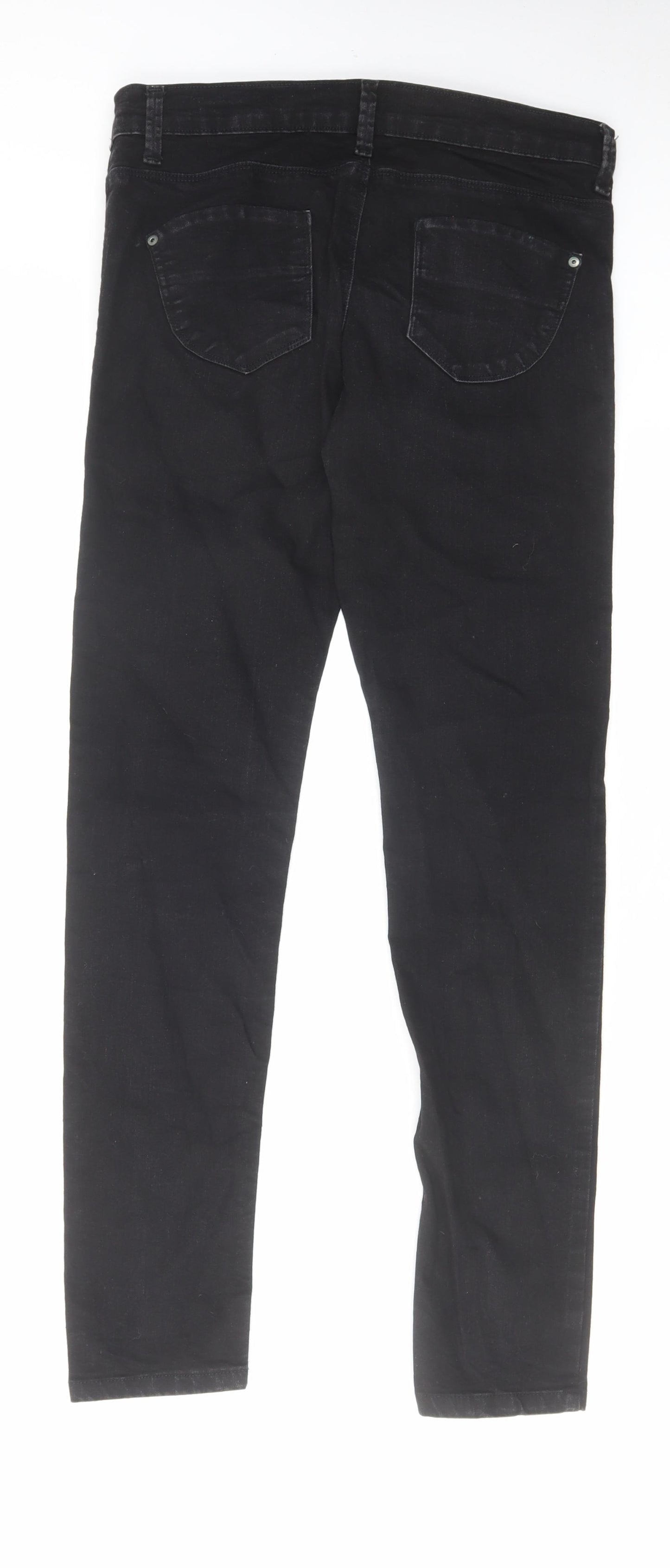 Denim & Co. Womens Black Cotton Skinny Jeans Size 10 L30 in Regular Zip