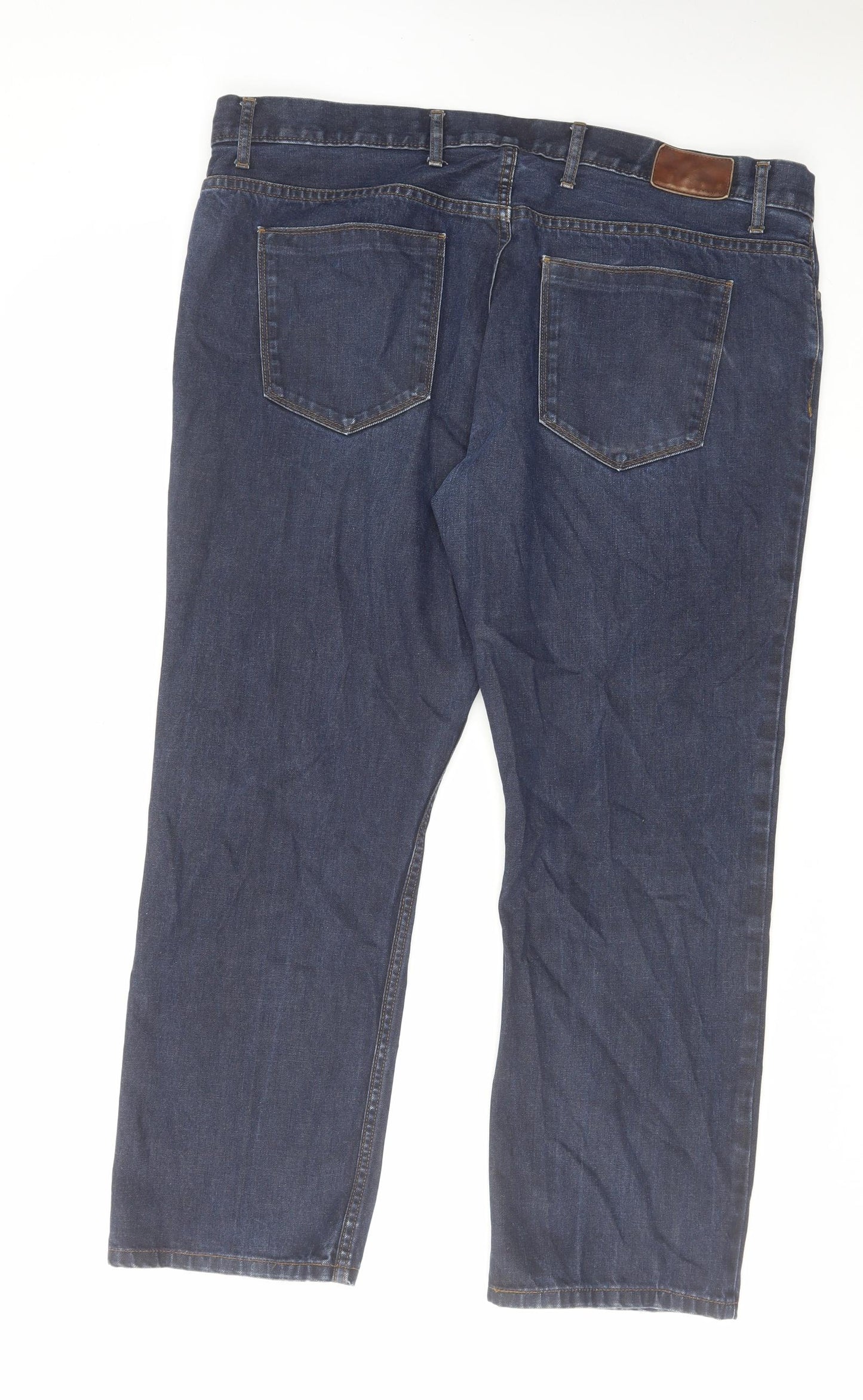Autograph Mens Blue Cotton Straight Jeans Size 42 in L29 in Regular Zip