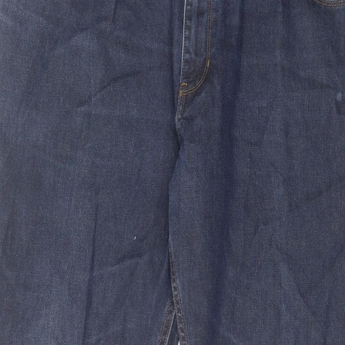 Autograph Mens Blue Cotton Straight Jeans Size 42 in L29 in Regular Zip