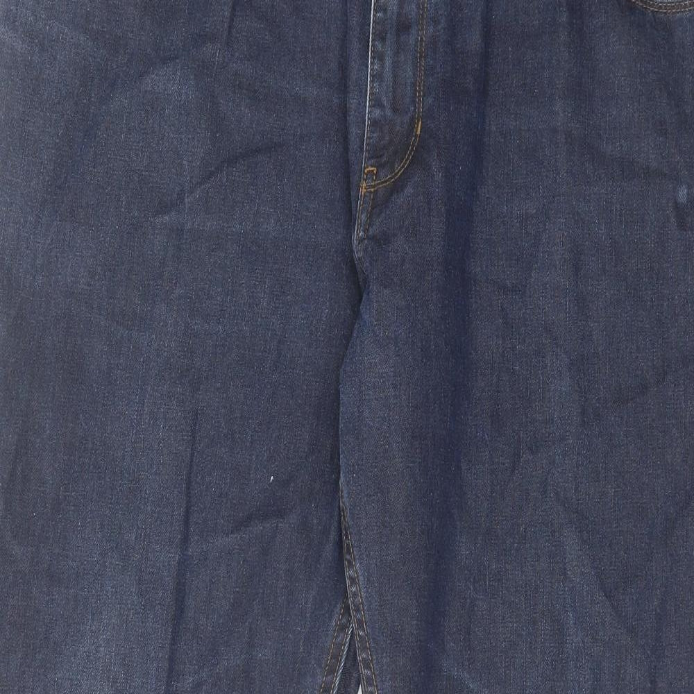 Autograph Mens Blue Cotton Straight Jeans Size 42 in L29 in Regular Zip