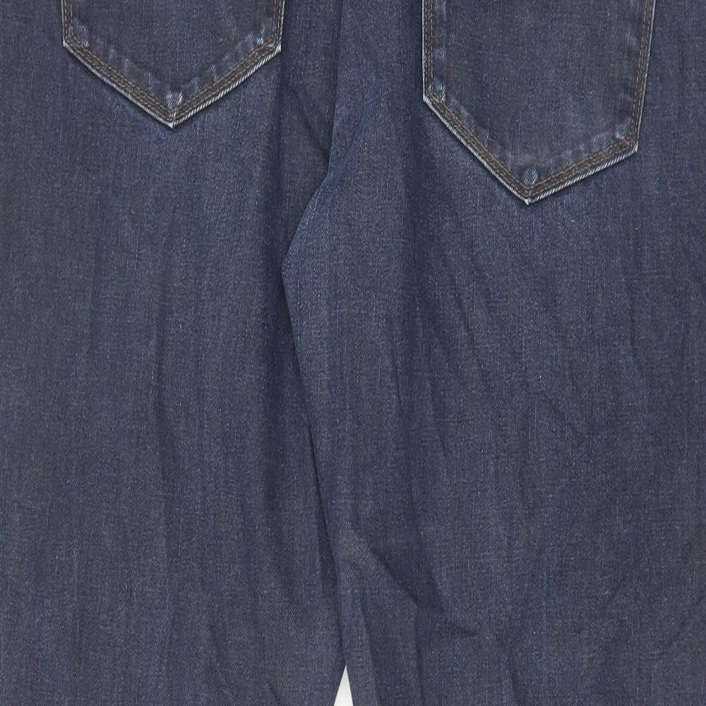 Autograph Mens Blue Cotton Straight Jeans Size 42 in L29 in Regular Zip