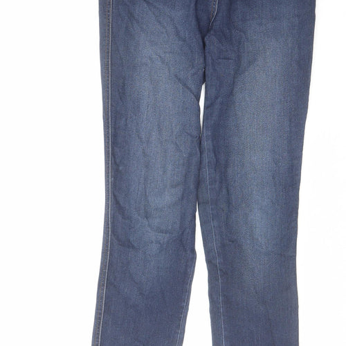 TU Womens Blue Cotton Skinny Jeans Size 8 L27 in Regular Zip