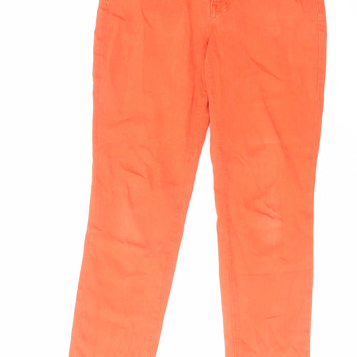Gap Womens Orange Cotton Tapered Jeans Size 10 L29 in Regular Zip