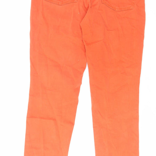 Gap Womens Orange Cotton Tapered Jeans Size 10 L29 in Regular Zip