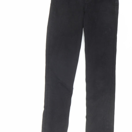 Zara Womens Black Cotton Skinny Jeans Size S L27 in Regular Zip