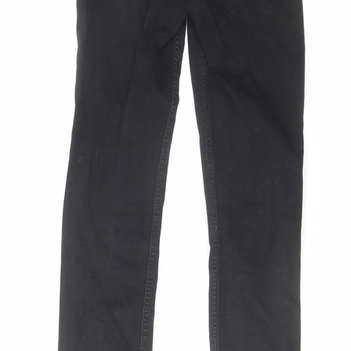 Zara Womens Black Cotton Skinny Jeans Size S L27 in Regular Zip