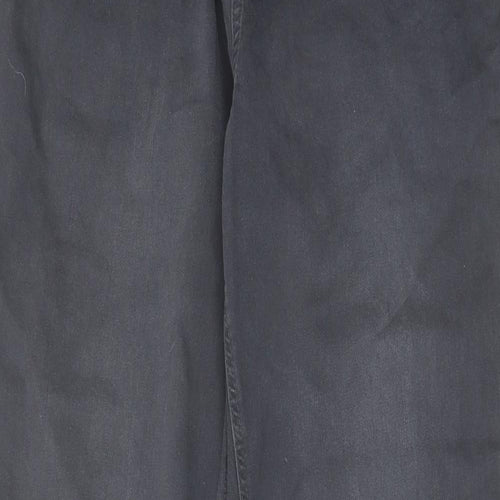 NEXT Mens Grey Cotton Tapered Jeans Size 32 in L31 in Regular Zip