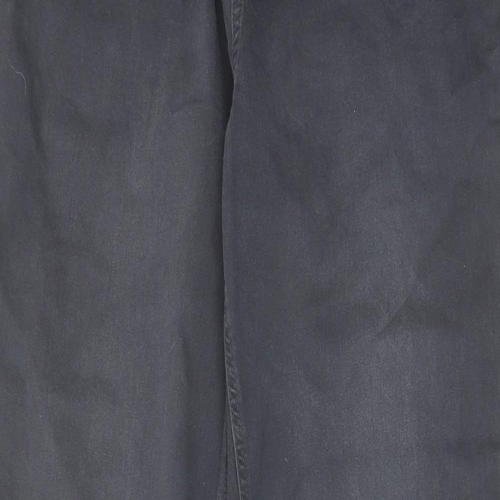 NEXT Mens Grey Cotton Tapered Jeans Size 32 in L31 in Regular Zip