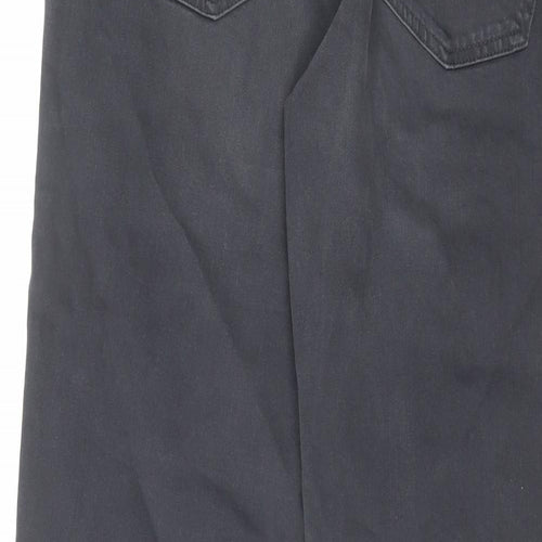 NEXT Mens Grey Cotton Tapered Jeans Size 32 in L31 in Regular Zip