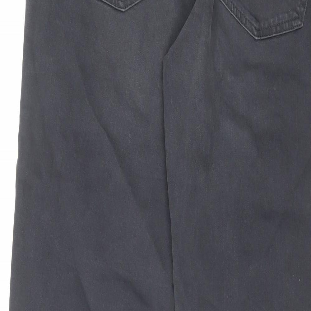 NEXT Mens Grey Cotton Tapered Jeans Size 32 in L31 in Regular Zip