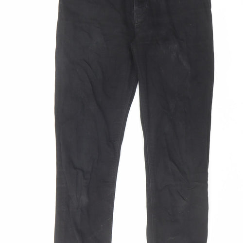 Zara Womens Black Cotton Skinny Jeans Size 8 L27 in Regular Zip