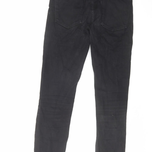 Zara Womens Black Cotton Skinny Jeans Size 8 L27 in Regular Zip
