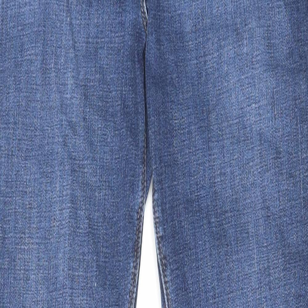 NEXT Womens Blue Cotton Skinny Jeans Size 16 L31 in Regular Zip