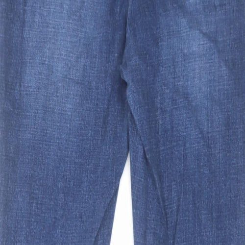 NEXT Womens Blue Cotton Skinny Jeans Size 16 L31 in Regular Zip