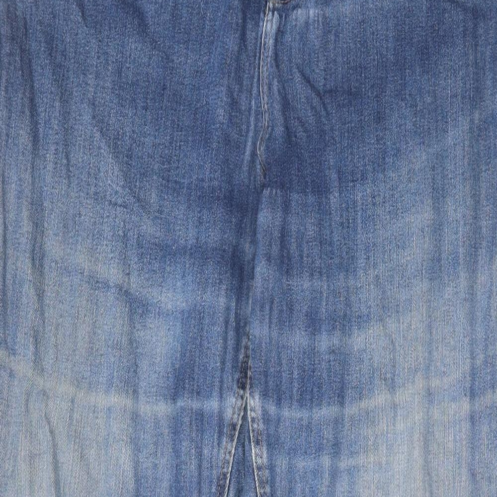 Denim Essentials Womens Blue Cotton Bootcut Jeans Size 18 L31 in Regular Zip