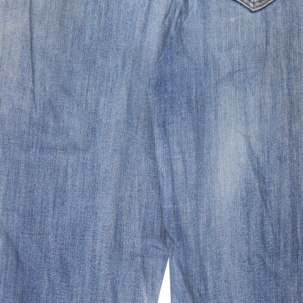 Denim Essentials Womens Blue Cotton Bootcut Jeans Size 18 L31 in Regular Zip