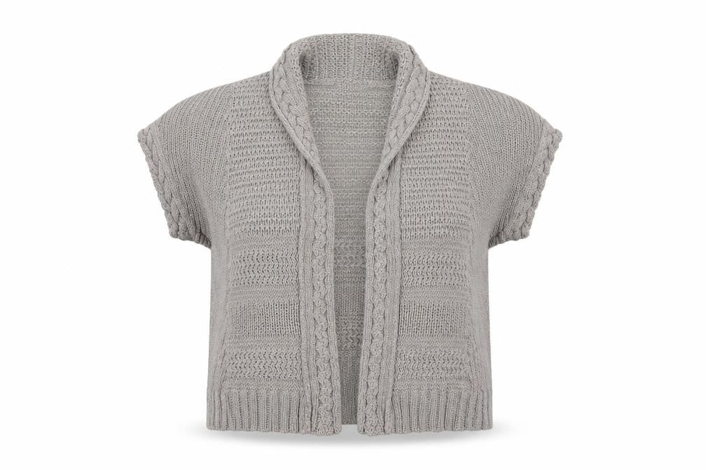 Marks and Spencer Womens Grey V-Neck Acrylic Cardigan Jumper Size 18