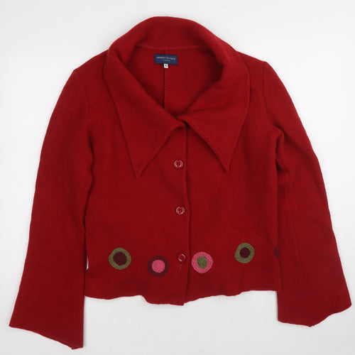 Henrietta Park London Womens Red Jacket Size XL Button