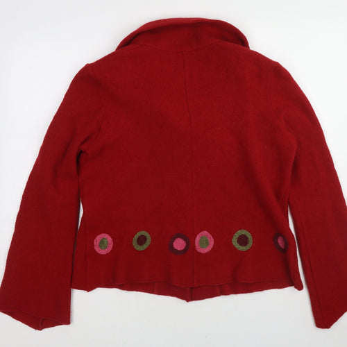 Henrietta Park London Womens Red Jacket Size XL Button