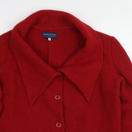 Henrietta Park London Womens Red Jacket Size XL Button