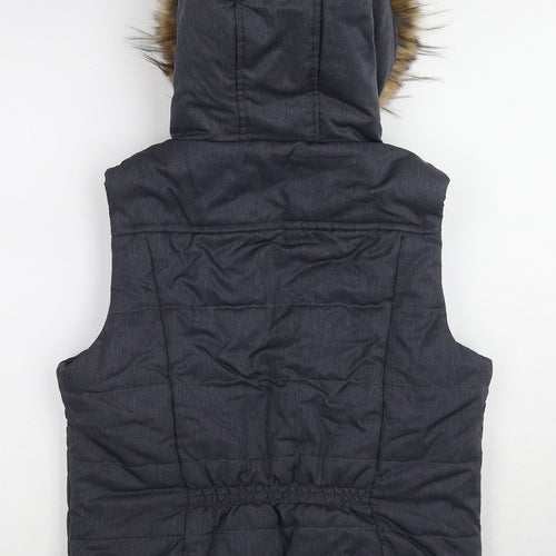 Avenue Womens Blue Gilet Jacket Size 12 Zip